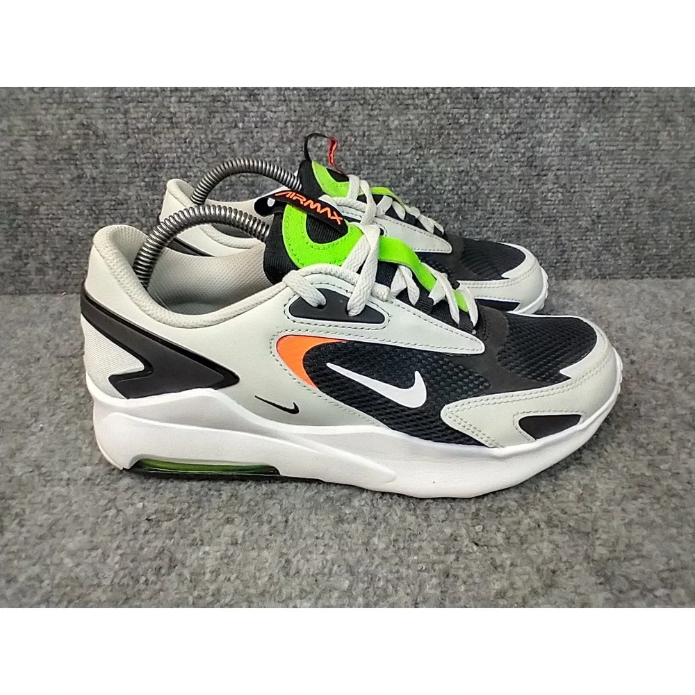 Nike Air Max Bolt Mens 7Y Grey Black Neon Green CW1626-002 Running Shoes